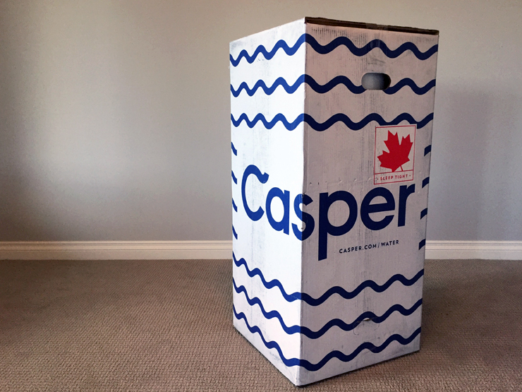 casper mattress box design